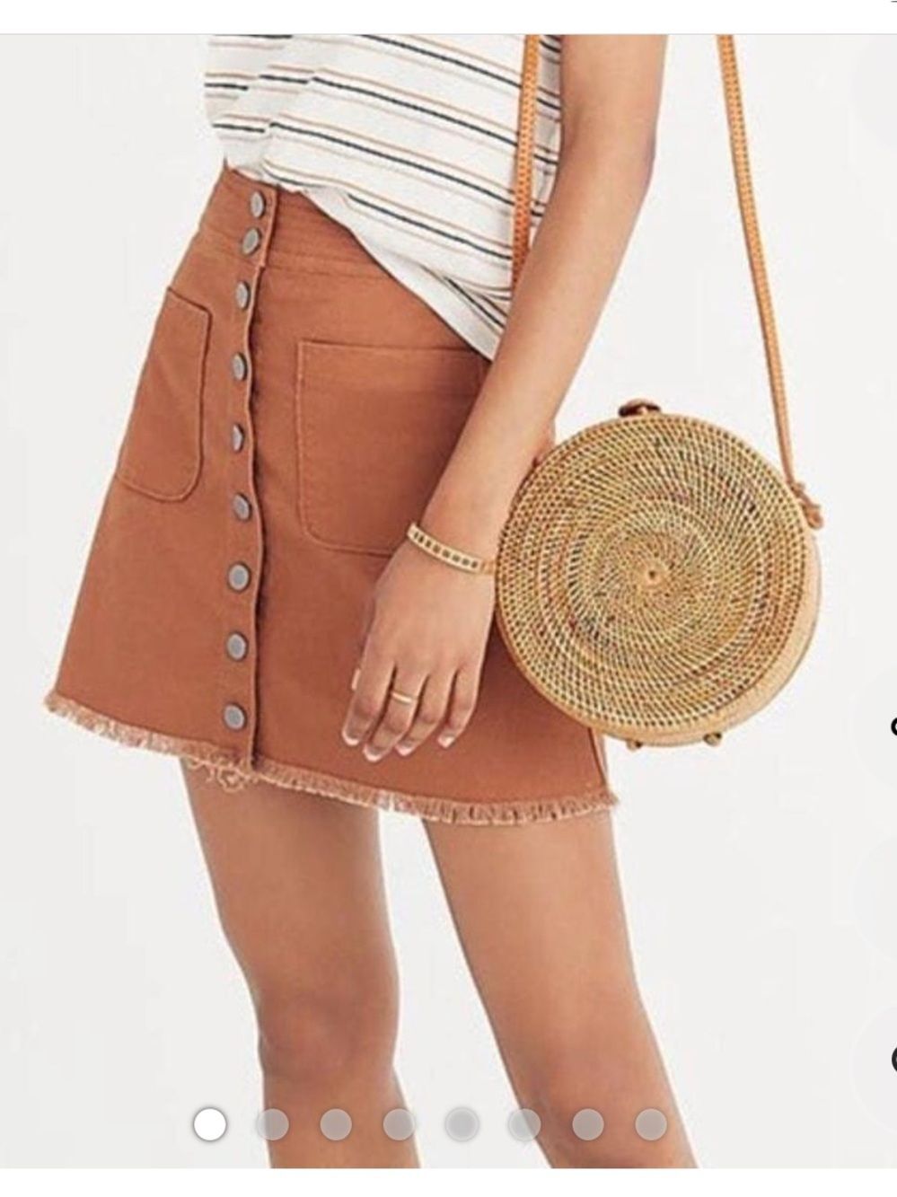 Madewell Snap-Button High Waist Mini Skirt Sz 12